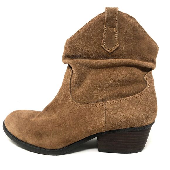 White Mountain SLAMMIN Suede Boots Womens Sz 7.5 Whiskey Cowgirl Western Slouchy - Picture 9 of 15